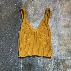 Knitted tank mustard yellow XS/S
